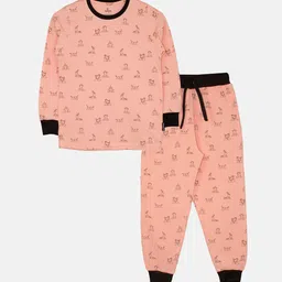 KiddoPanti Girls Printed Night suit-picture-31