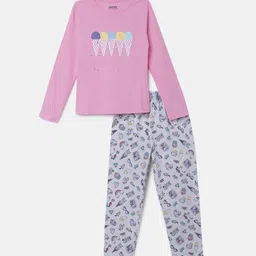 mackly Girls Graphic Printed T-Shirt With Pyjamas-image-83
