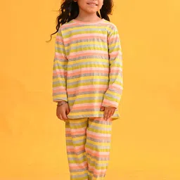 Anthrilo Girls Striped Night Suit-image-76