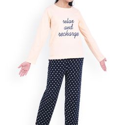 FUNKRAFTS Girls Typography Printed Pure Cotton Night Suit-picture-8