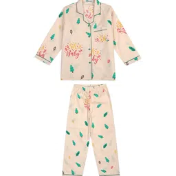 shopbloom Kids Conversational Printed Pure Cotton Night Suit-picture-29