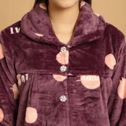 TAG 7 Cartoon Printed Lycra Fur Night Suit image 2