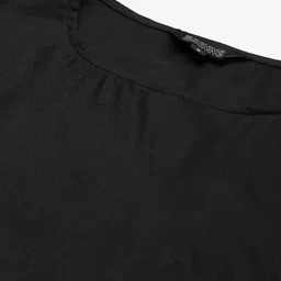 BRINNS Black Solid Asymmetric Hem Top image 3