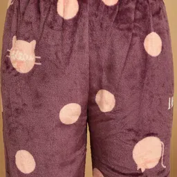 TAG 7 Cartoon Printed Lycra Fur Night Suit image 3