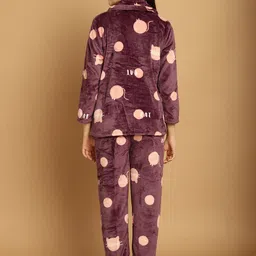TAG 7 Cartoon Printed Lycra Fur Night Suit image 5
