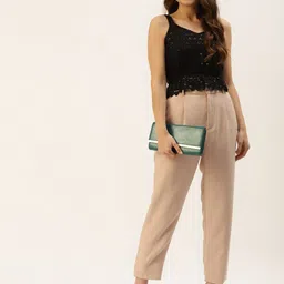 BRINNS Black Embroidered Sequinned Top image 4