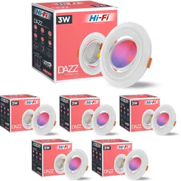 elleys DAZZ 3W LED Light Spot Light ( RED + Blue + Pink ) RBP Spot Light | Pack of 6 Cob Light Ceiling Lamp-picture-24