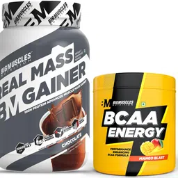 bigmuscles nutrition Real Mass Gainer Added Protein Sources with BCAA Energy Weight Gainers/Mass Gainers-picture-23