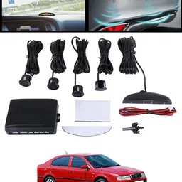 Black 4pcs Compact Design Reverse Parking Sensor For Vehicle-197 Universal Black Car Safety Parking Camera 4 Pcs-197 Parking Sensor-image-3