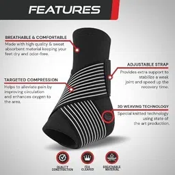 salechain Ankle Binder for Pain Relief | Orthopedic Foot Sleeve Brace with Anti Slip Grip, Ankle Support image 2