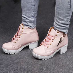 krafter Leather Casual Stylish Look Boots Shoes Boots For Women image 4