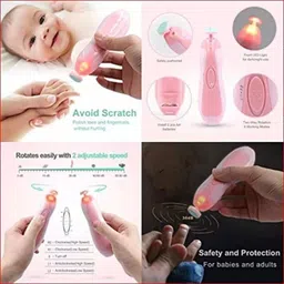 finaro Electric Baby Nail Trimmer with 6 Grinding Heds for Newborn Infants and Toddlers image 2