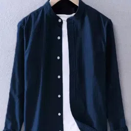 Men Slim Fit Solid Casual Shirt-image-89