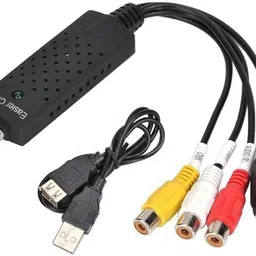 EASYCAPTV-out Cable High Quality USB 2.0 Video & Audio Capture Card Adapter Composite RCA Input for TV DVD VHS Video Cable (Black) image 2
