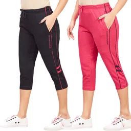 southtree Women Black, Pink Capri-picture-17