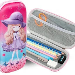 canwell PINK GIRL Nature Art Canvas Pencil Box image 4