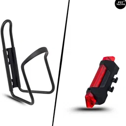 fcc racing Bicycle Aluminium Bottle Cage & USB Rechargeable Back Light Combo Waterproof LED Rear Break Light image 5