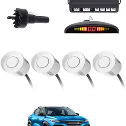 peeps store Universal 4 White Reverse Parking Sensor-PS25A433 Universal 4 White Reverse Parking Sensor-PS25A433 Parking Sensor-picture-11