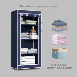flipkart perfect homes studio Single Door & 4 Shelf PP Collapsible Wardrobe image 2