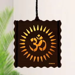 frinkon CLP5635 Om Hanging Lamp With Bulb For Home ,Living Room Pooja ghar Decor lights Pendant Lamp Ceiling Lamp image 2