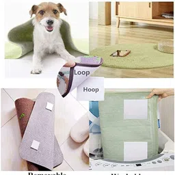 yanci Rug Gripper, Sofa Fasteners Self Adhesive Couch Cushion Pads Hook & Loop Pads Stick-on Velcro image 4