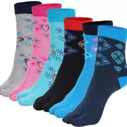 leafblu Women Graphic Print, Printed, Striped, Self Design Ankle Length, Low Cut image 3