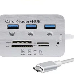 TECHGEAR USB 3.0 Adapter, MS SD M2 TF Card Reader Multi-in-1 Combo Hub for Mac-Book 7 in 1 Type C Combo Card Reader Hub, USB3.1 Type C to 3 Port USB 3.0 Adapter Card Reader Internal Modem-picture-46