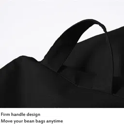 giglick 4XL Bean Bag Cushion and Footrest Filled with Beans- Black Bean Bag ChairWith Bean Filling image 4