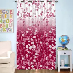 newturn 225 cm (7 ft) Door Polyester Room Darkening Curtain Single Curtain-picture-22