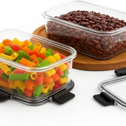 dwarkathis creation Feel Fresh Lock And Lock Plastic ContainersShape: Rectangular Cook and Serve Casserole Set image 5
