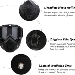 jaquma google safety face mask Helmet Breath Guard image 4