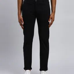 parx Men Tapered Black Cotton Blend Trousers image 1