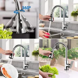flaner 360 Degree Flexible Rotation Water Saving Faucet Extension Head - 3 MODE Tap Mount Water Filter image 5
