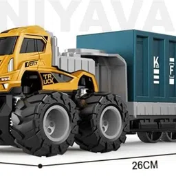 arniyavala 1:43 Metal Die Cast Transport Truck Toy Big Size Friction Powered Toy for Kids image 2