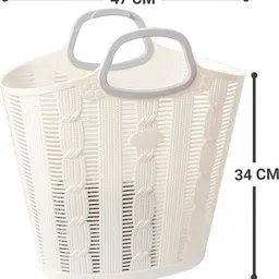nayasa Plastic Mikado Reusable Shopping Bag | Multipurpose Plastic Jhola Basket For Grocery Storage Basket image 3