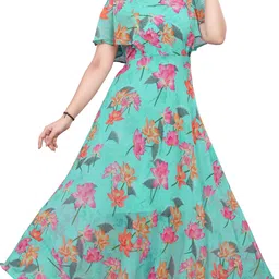 eightone Women Maxi Light Blue Knee Length Dress-picture-12