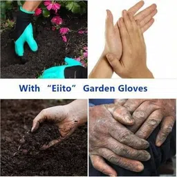 think n selecct Gardening Gloves, Garden Gloves With Right Hand Fingertips ABS Claws Gardening Shoulder Glove image 4