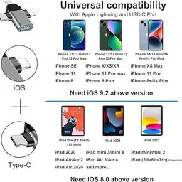EasyFit Lightning, USB Type C, Micro USB OTG Adapter image 4