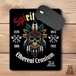 The Desi Monk Spirit Skull Anti Skid Mouse Pad for Laptops and Computers Non Slip Base Mousepad image 2