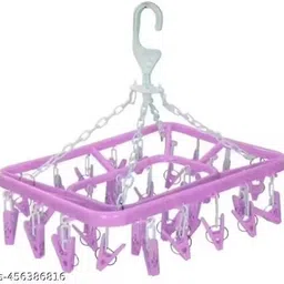 wallop Cloth Drying Hanger Rack (32 Clips)|360 Degree Portable & Rotatable Clips| Plastic Tie Hanger For Tie-picture-19