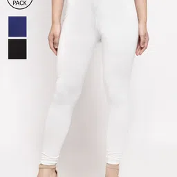 Jinfo Women Pack of 3 Solid Ankle-Length Leggings-picture-14