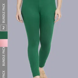GRACIT Women Pack Of 2 Ankle-Length Cotton Leggings-image-50