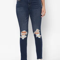 AMERICAN EAGLE OUTFITTERS Women Skinny Fit High-Rise Slash Knee Cotton Jeans-image-65
