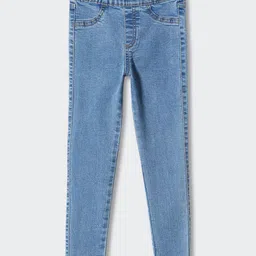 Mango Kids Solid Sustainable Elastic High-Rise Jeggings-picture-41