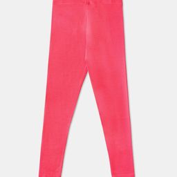 R&B Girls Pink Solid Cotton Leggings-picture-33