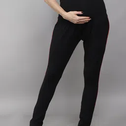 SillyBoom Women Black Solid Churidar Length Maternity Leggings-picture-18