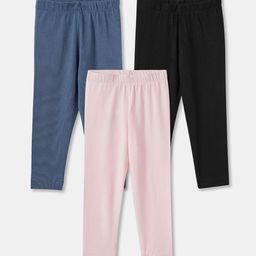 R&B Girls Pack Of 3 Cotton Ankle-Length Leggings-picture-17