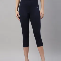 TWIN BIRDS Women Blue Three-Fourth Length Solid  Leggings-image-20