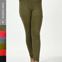 BAESD Girls Pack Of 6 Churidar-length Leggings-picture-40