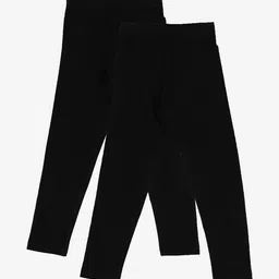 DYCA Girls Pack Of 2 Ankle Length Cotton Leggings-image-2